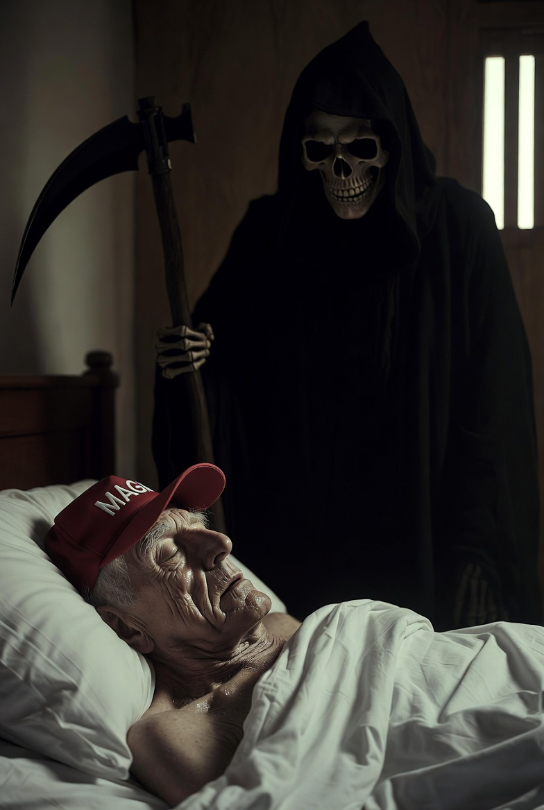 Grim Reaper MAGA old man Blank Meme Template