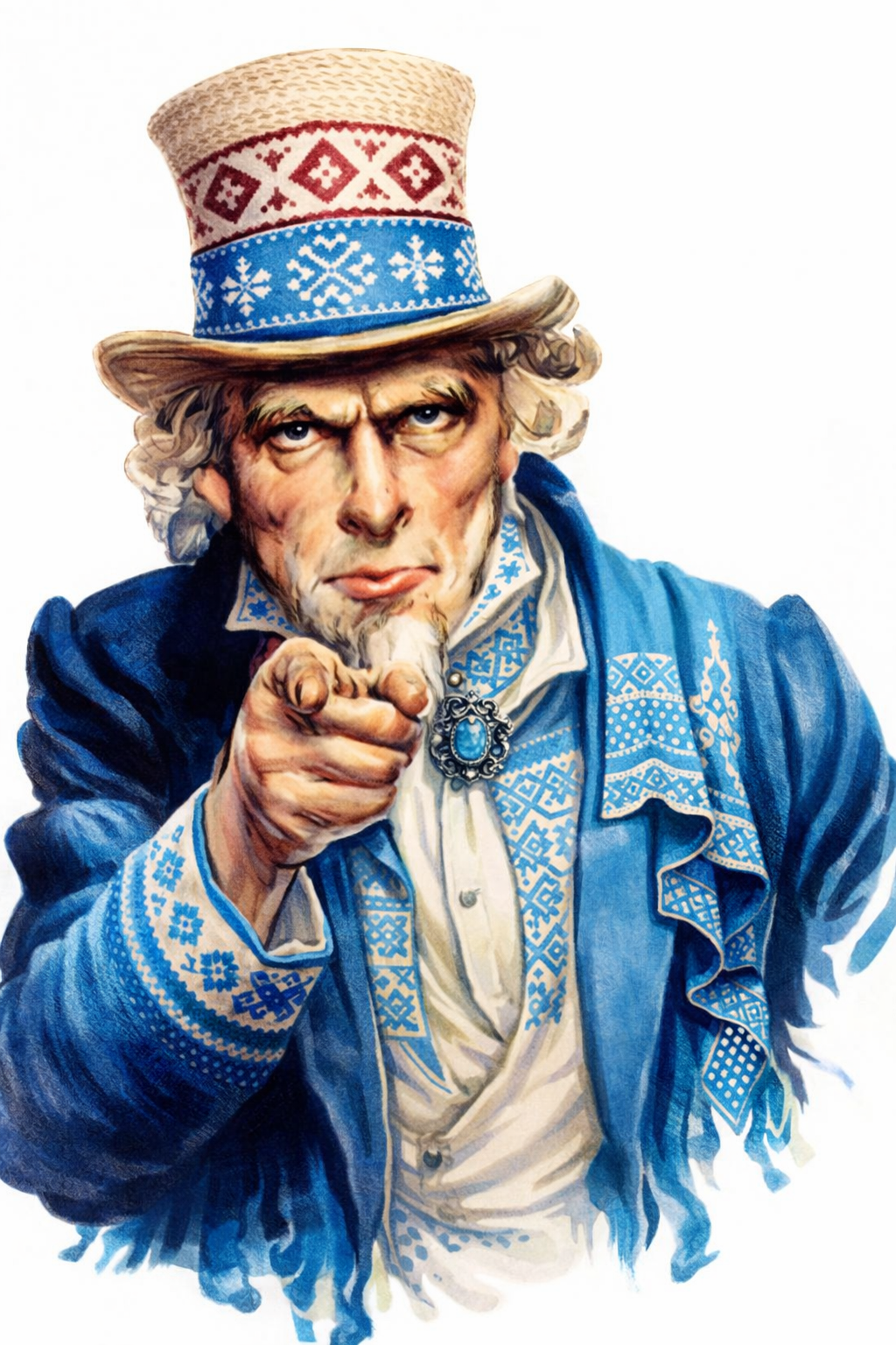 Latvian Uncle Sam Blank Meme Template