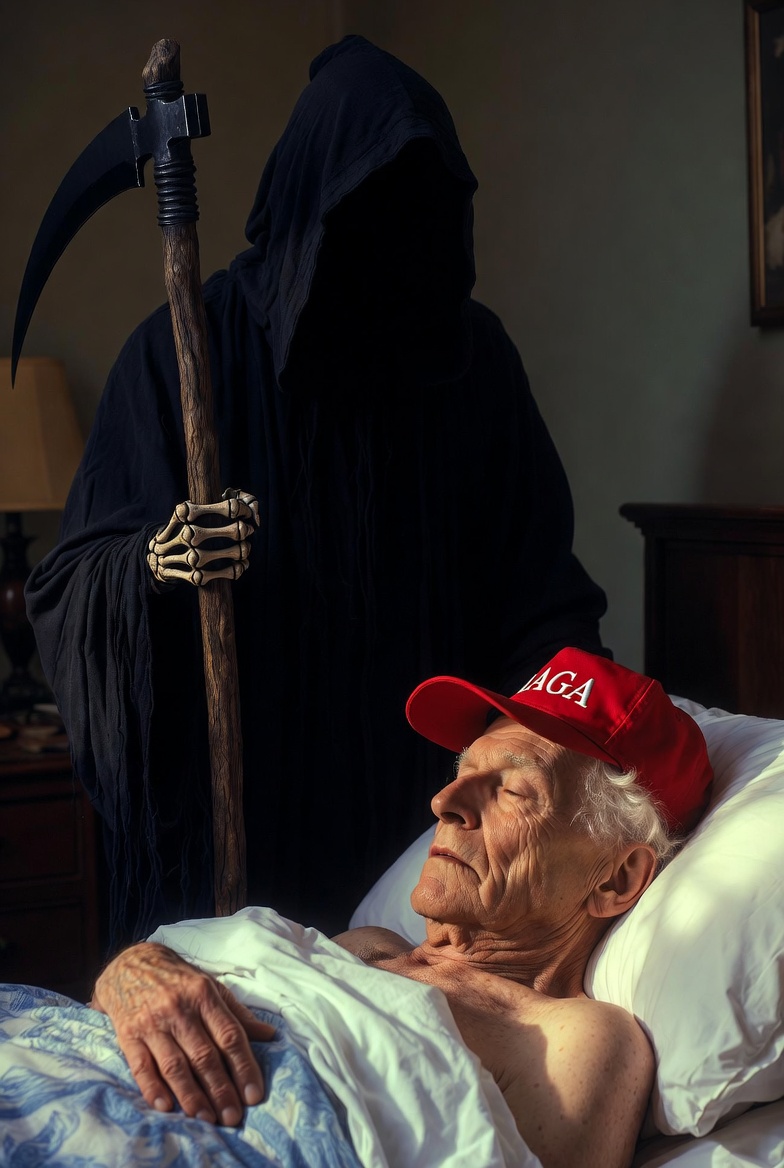 Grim Reaper MAGA old man Blank Meme Template