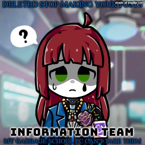 MY PC IS LAGGING LIKE CRAZY FFS | DELETED STOP MAKING YOUR POSTS; MY GARBAGE SCHOOL PC CAN'T TAKE THEM | image tagged in lobotomy corp dragnoc knight of despair e g o | made w/ Imgflip meme maker