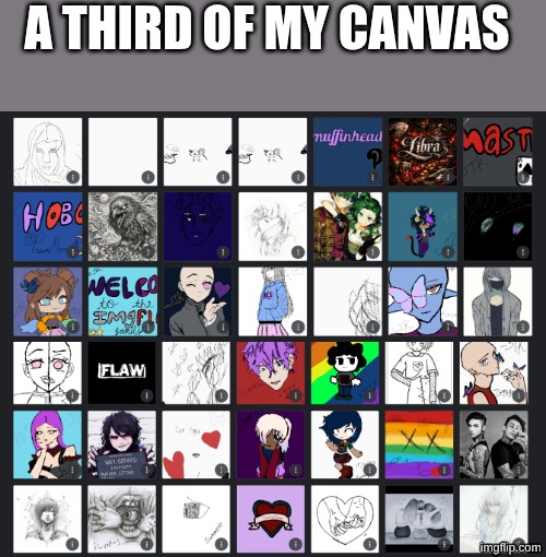 A THIRD OF MY CANVAS | made w/ Imgflip meme maker
