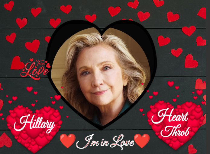 Hillary Heart Throb I'm in Love Blank Meme Template