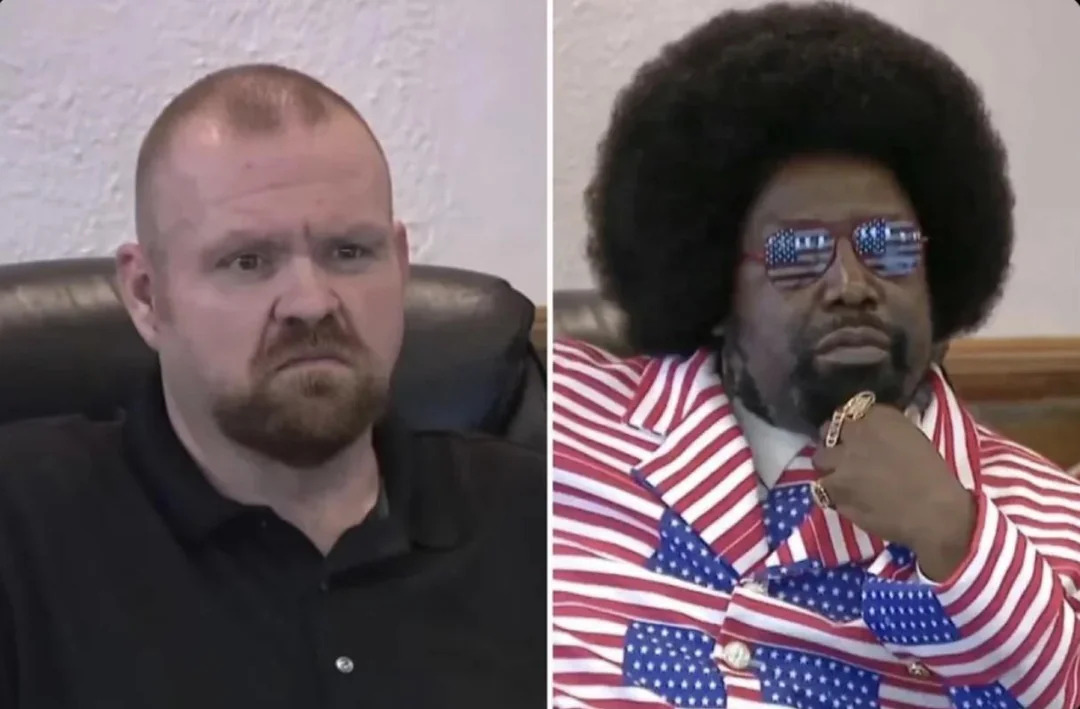 Afro vs Cop Blank Meme Template