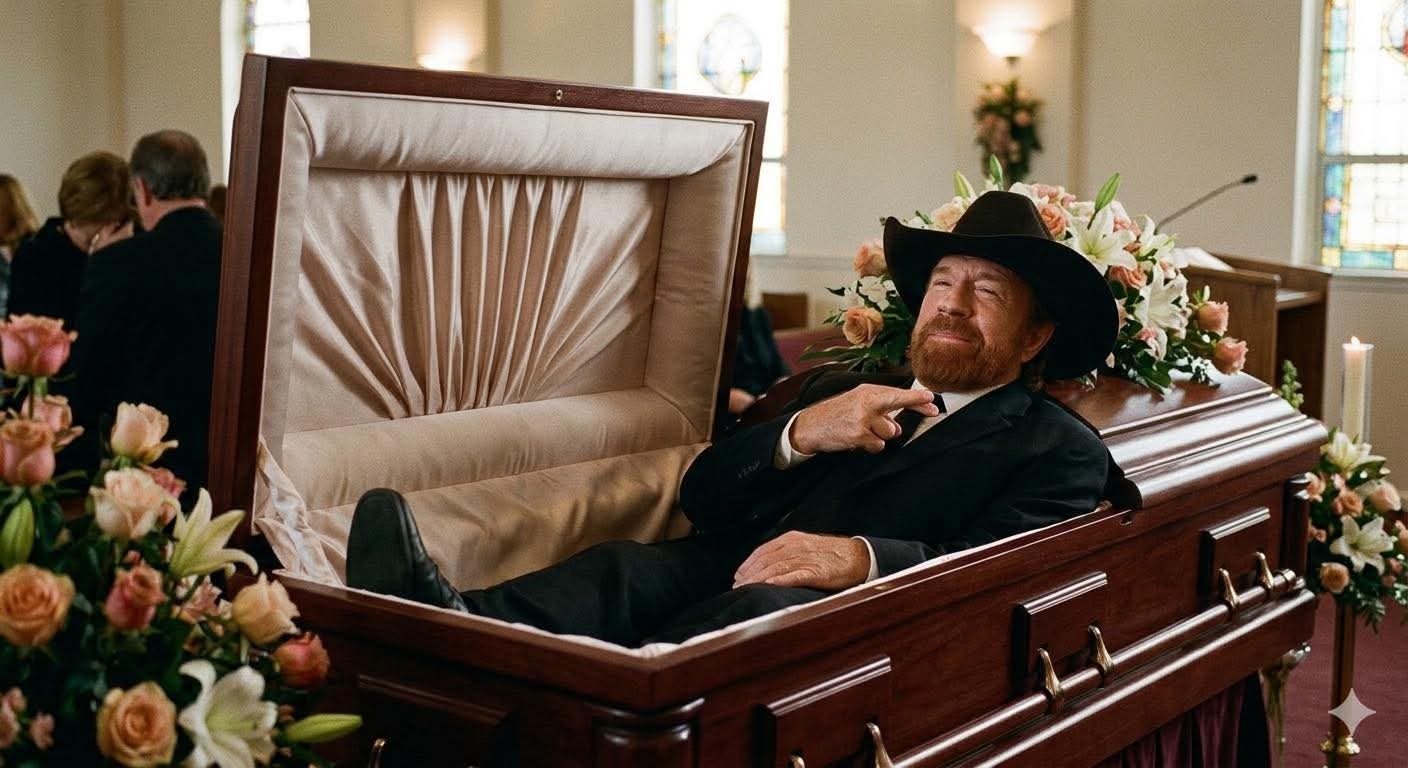 Chuck Norris Death Blank Meme Template