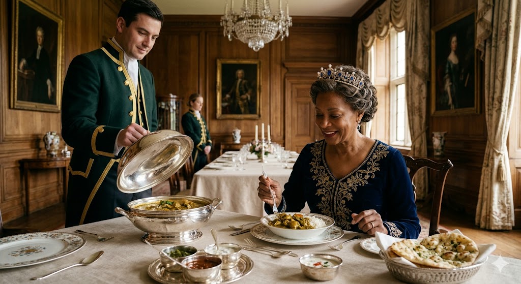 the queen has curry Blank Meme Template