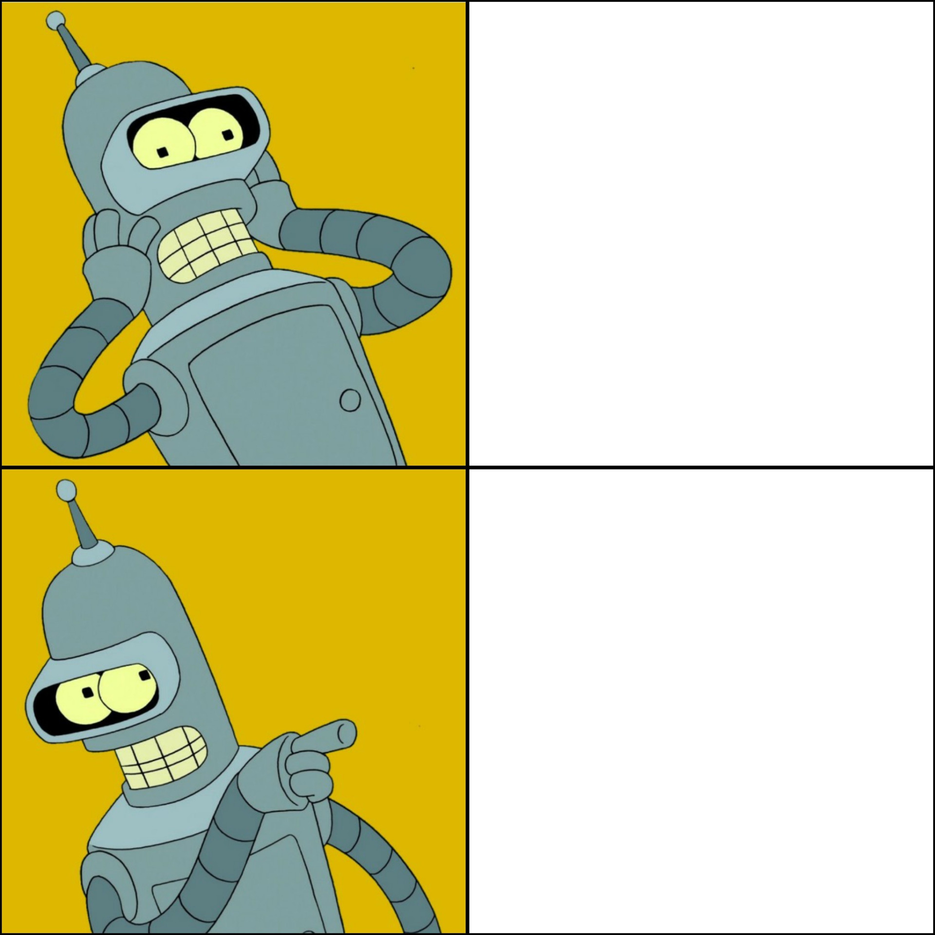 High Quality Bender Yes No Blank Meme Template