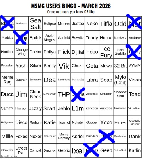 i'm old | image tagged in msmg users bingo march 2026 | made w/ Imgflip meme maker