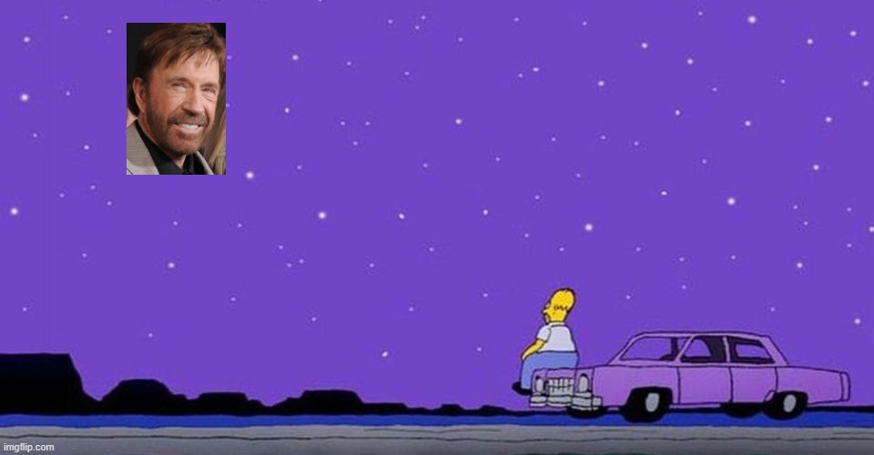 Chuck Norris Homer sad | image tagged in homer sadness,chuck norris | made w/ Imgflip meme maker