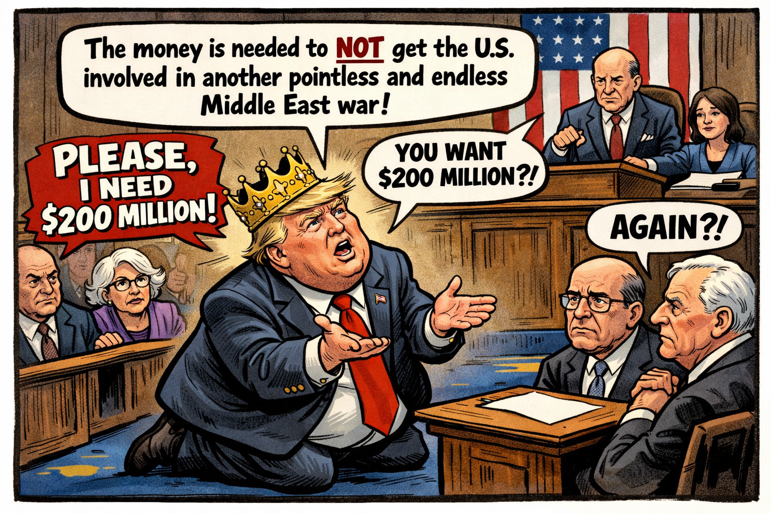 Republican Money For War, War, War Blank Meme Template