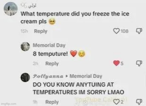 8 temperature | made w/ Imgflip meme maker