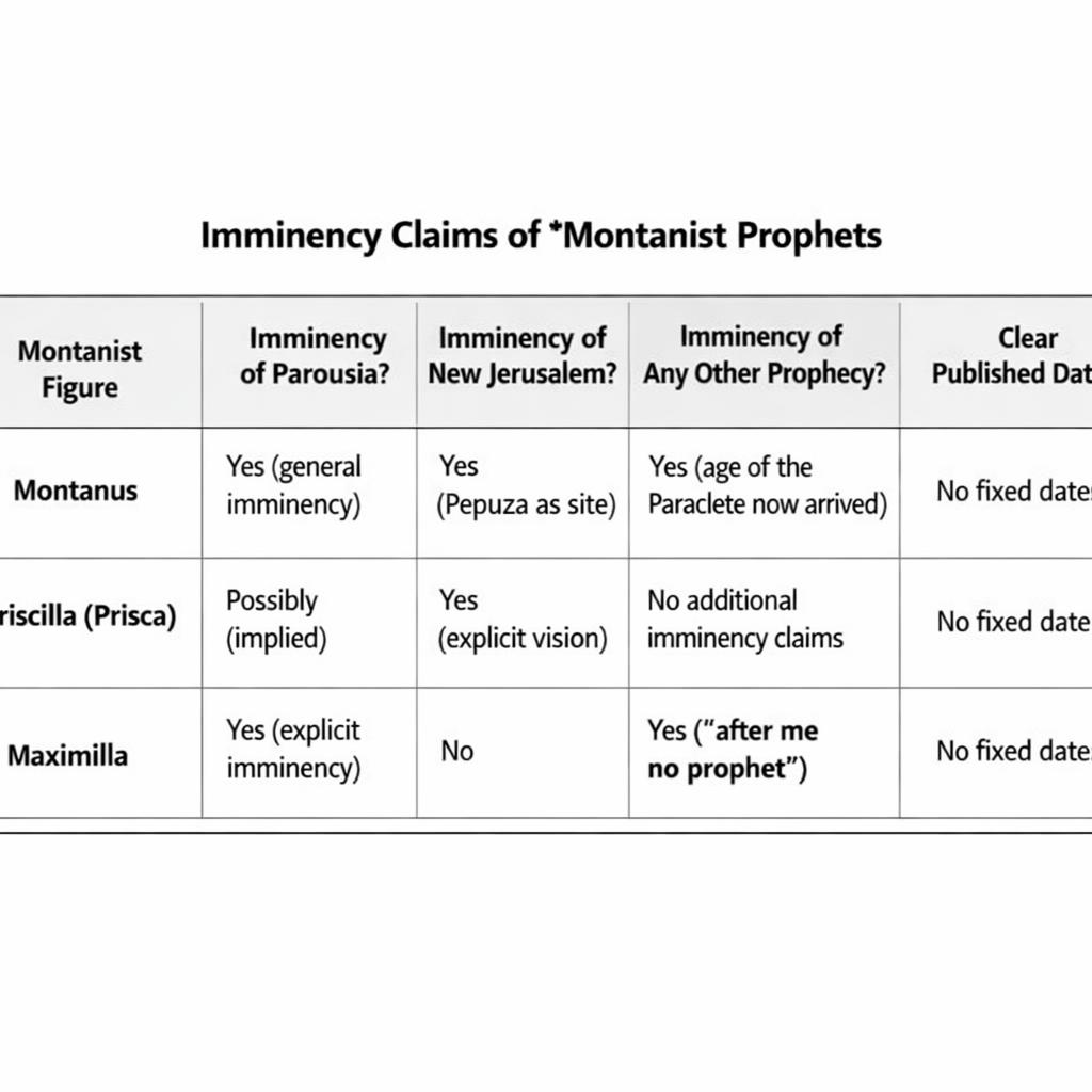 Which Montanist prophets made IMMINENCY claims? Montanist figure Blank Meme Template