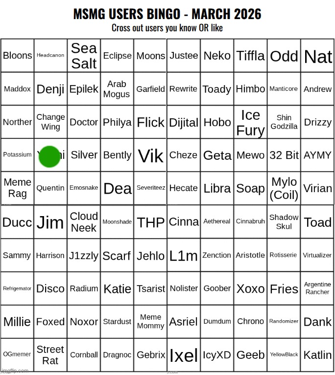 objectively correct bingo | image tagged in msmg users bingo march 2026 | made w/ Imgflip meme maker