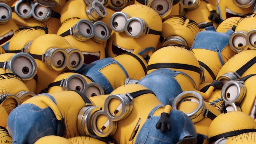 Minion Crowd | image tagged in minion crowd | made w/ Imgflip meme maker
