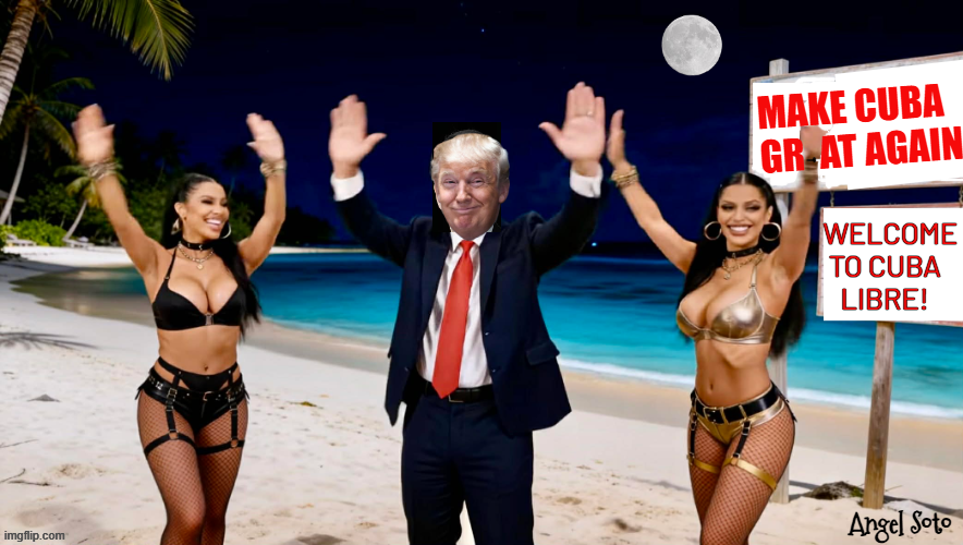 Trump frees Cubans from dictator's regime Blank Meme Template