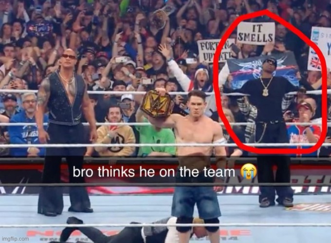 image tagged in bro thinks he on the team | made w/ Imgflip meme maker