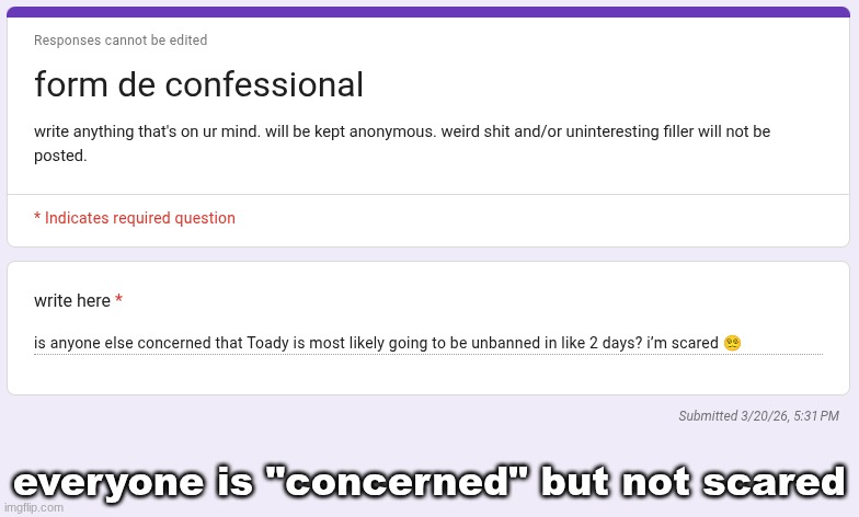 everyone is "concerned" but not scared | made w/ Imgflip meme maker