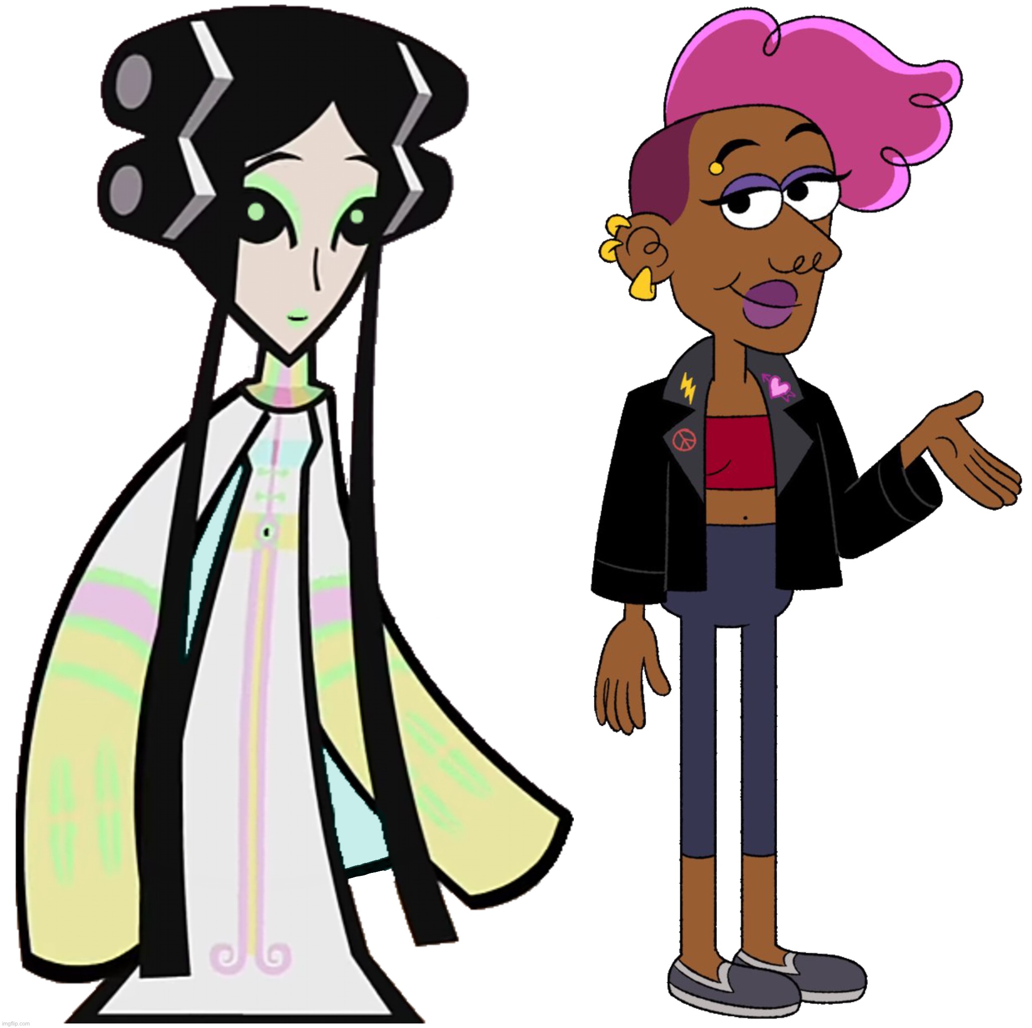 Rattle Diva and Lita Perez | image tagged in hero 108,rattle diva,primos,oye primos,lita perez,musician | made w/ Imgflip meme maker