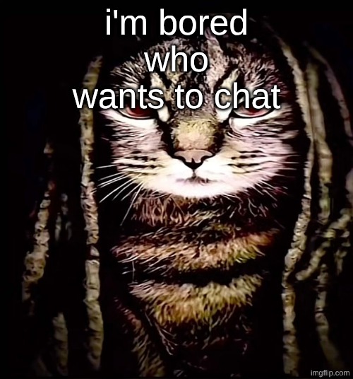 kat von | i'm bored who wants to chat | image tagged in kat von | made w/ Imgflip meme maker