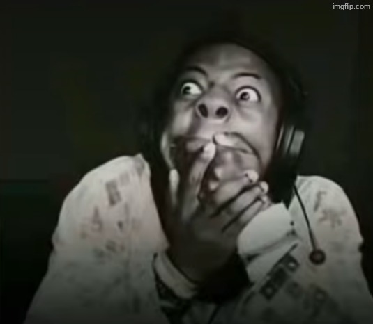 caine got cooked holy moly | image tagged in speed horrified | made w/ Imgflip meme maker