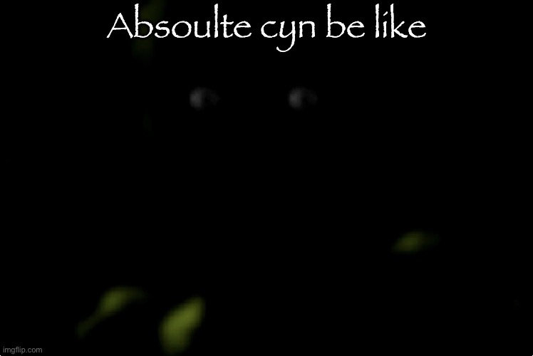 Springtrap stare | Absoulte cyn be like | image tagged in spingtrap stare | made w/ Imgflip meme maker