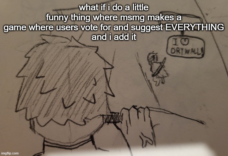 Thorn runs over daikon | what if i do a little funny thing where msmg makes a game where users vote for and suggest EVERYTHING
and i add it | image tagged in thorn runs over daikon | made w/ Imgflip meme maker