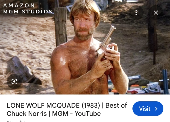 Chuck Norris as Lone Wolf McQuade reload Blank Meme Template