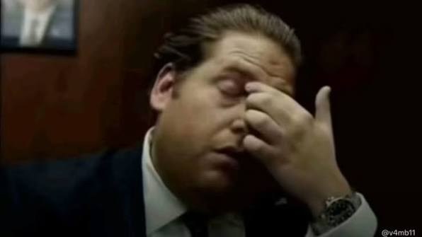 Jonah hill rubbing his eyes Blank Meme Template