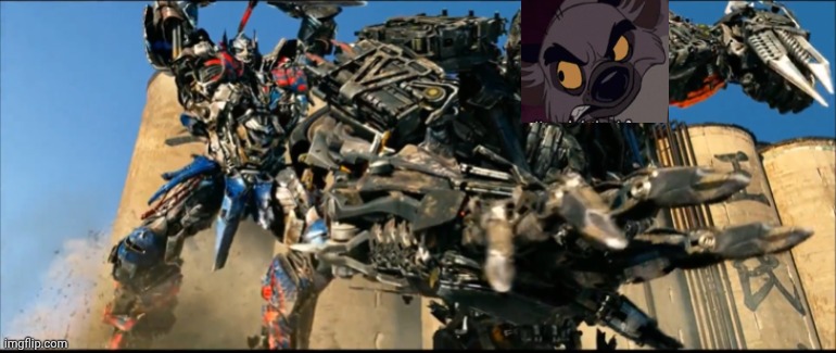 Optimus Prime Kills Lockdown | image tagged in optimus prime kills lockdown | made w/ Imgflip meme maker