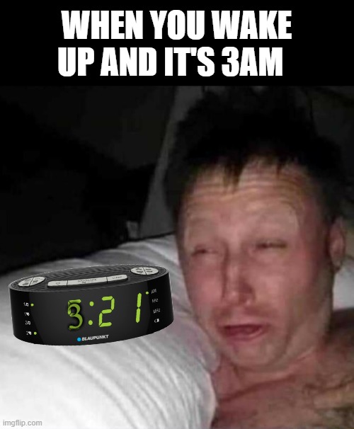 Sleepy guy | When you wake up and it's 3am; 3 | image tagged in sleepy guy,memes,3am,funny,funny memes | made w/ Imgflip meme maker