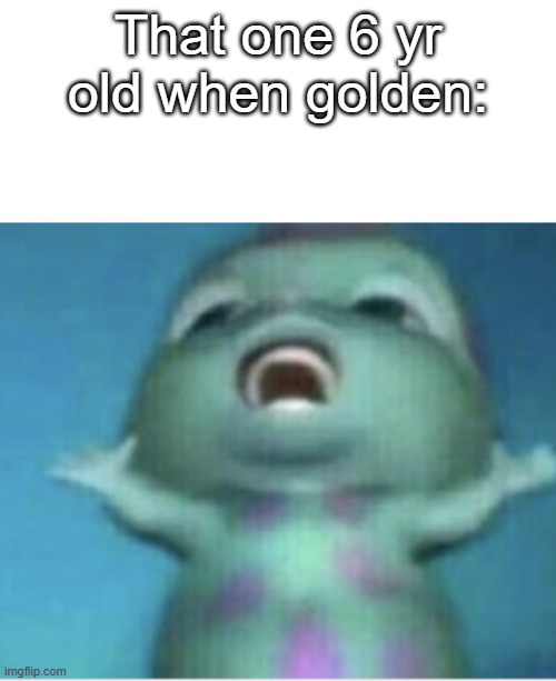 kpdh meme for no reason | That one 6 yr old when golden: | image tagged in bibble singing,golden,kpop demon hunters | made w/ Imgflip meme maker