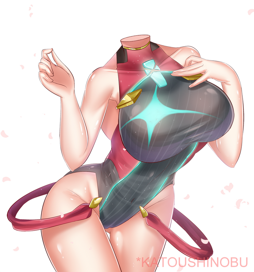 Headless Pyra in swimsuit Blank Meme Template