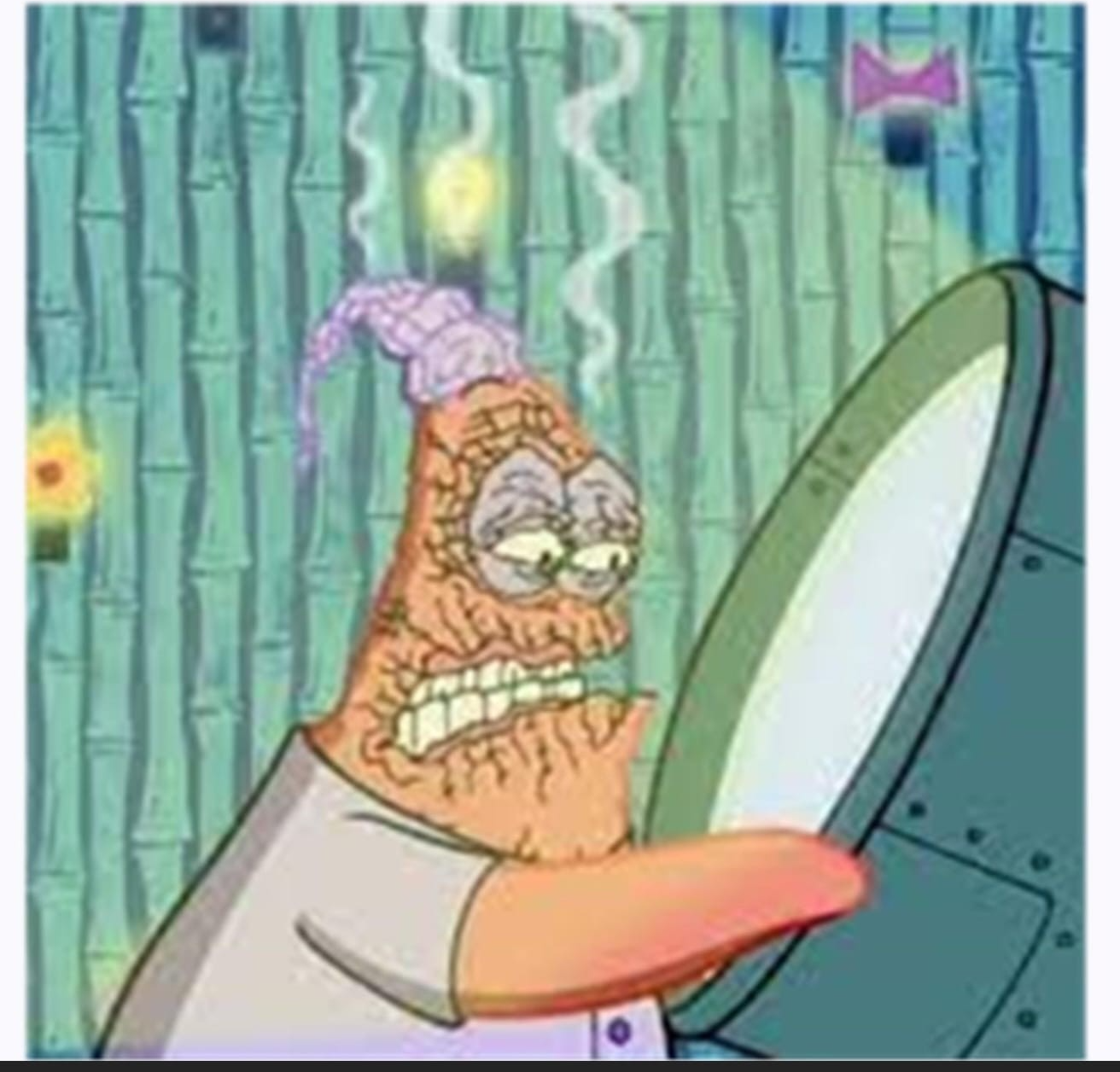 Patrick star burn Blank Meme Template