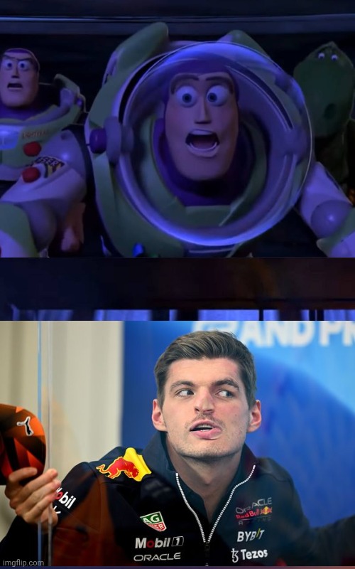 The Toy Story Gang Meets Max Verstappen | image tagged in the toy story gang meets what character,f1,memes,funny,redbull | made w/ Imgflip meme maker