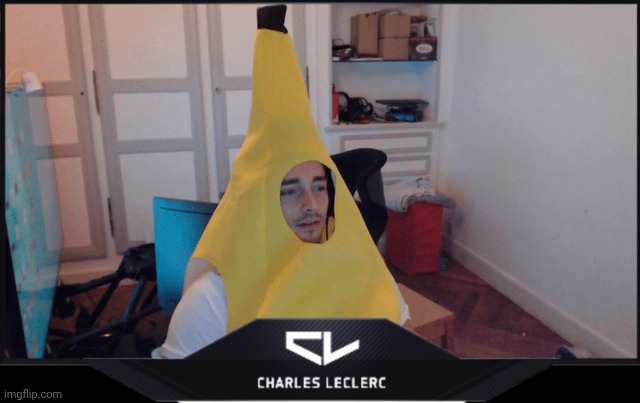 Banana Leclerc | image tagged in banana leclerc | made w/ Imgflip meme maker