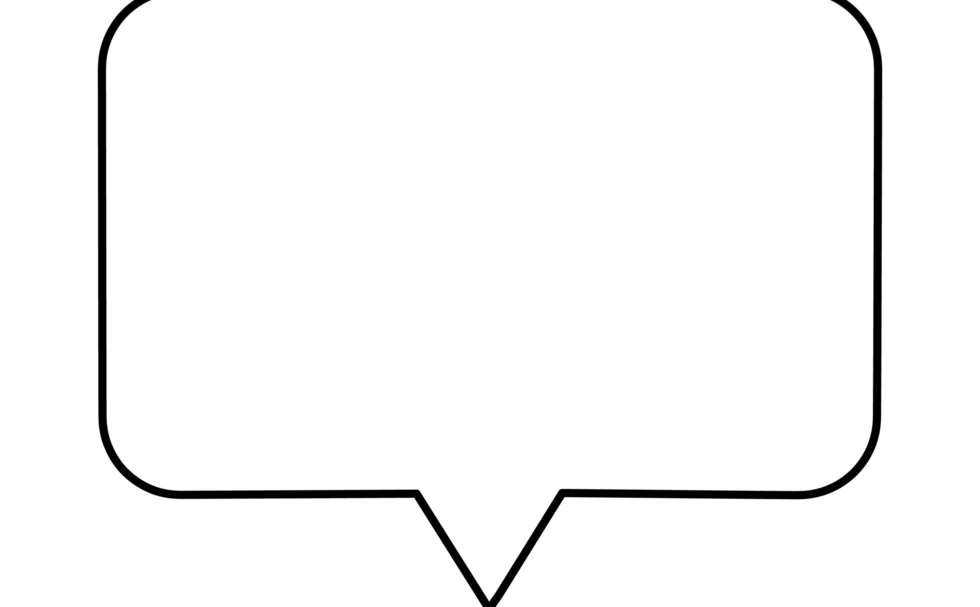 Speech bubble middle Blank Meme Template