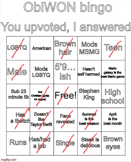 ObiWON bingo | image tagged in obiwon bingo | made w/ Imgflip meme maker