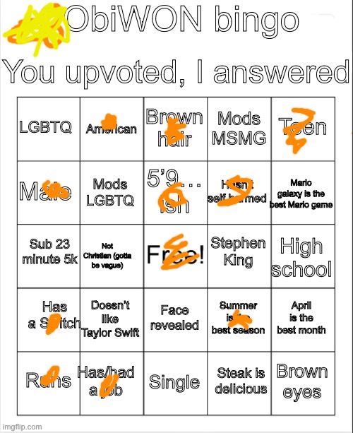 ObiWON bingo | image tagged in obiwon bingo | made w/ Imgflip meme maker