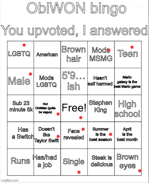 marked so many yet still got no bingo | image tagged in obiwon bingo | made w/ Imgflip meme maker