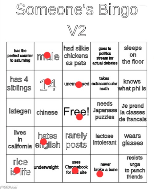 Someone's Bingo | image tagged in someone's bingo | made w/ Imgflip meme maker