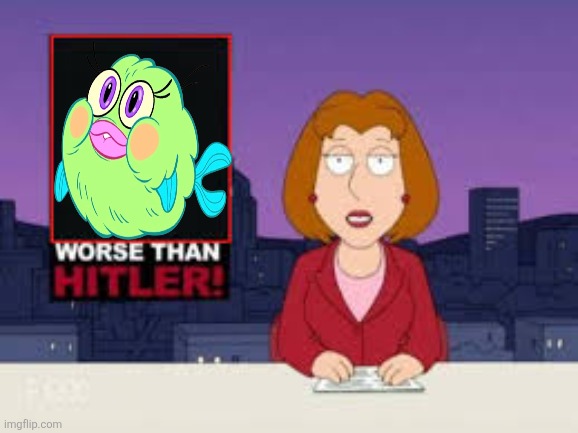 Puffy Fluffy is evil | image tagged in worse than hitler,puffy fluffy,spongebob squarepants,villains,evil | made w/ Imgflip meme maker