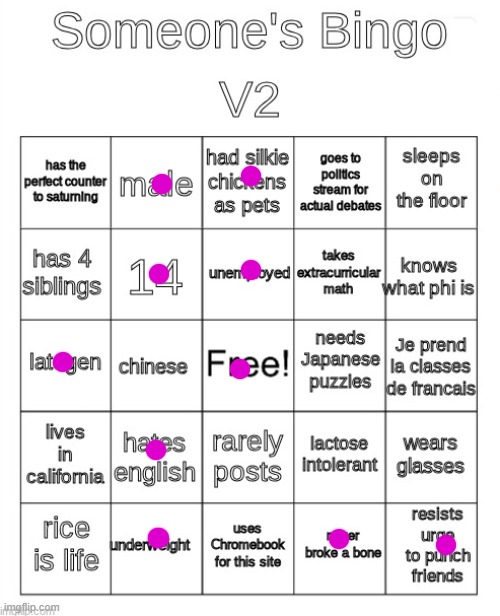 Someone's Bingo | image tagged in someone's bingo | made w/ Imgflip meme maker