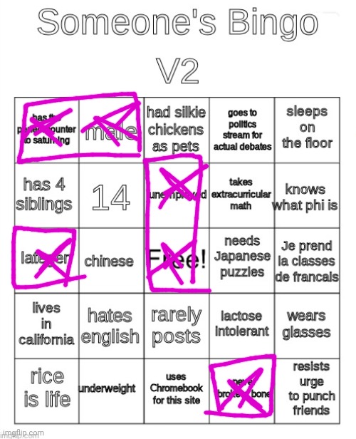 Someone's Bingo | image tagged in someone's bingo | made w/ Imgflip meme maker