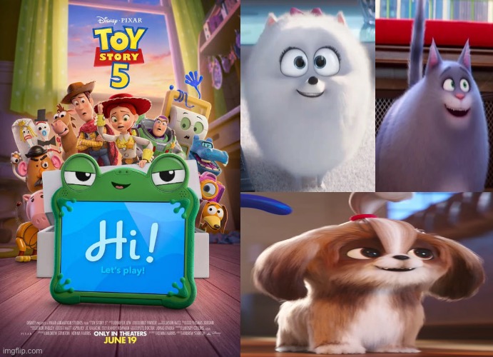Gidget, Chloe and Daisy (The Secret Life of Pets) are so excited for Toy Story 4 | image tagged in toy story,disney,pixar,the secret life of pets,illumination,memes | made w/ Imgflip meme maker