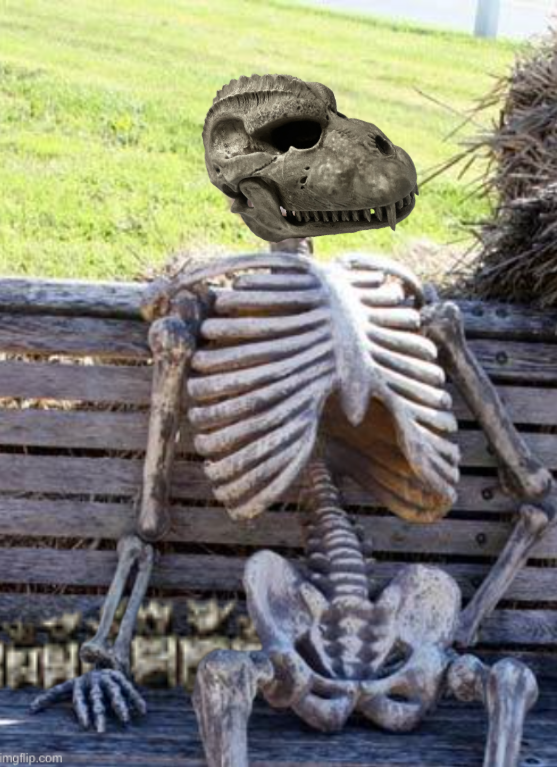 waiting Godzilla 1954 skeleton Blank Meme Template