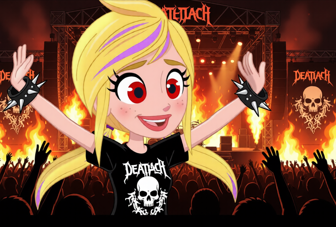 Polly Pocket The Death Metal lover Blank Meme Template