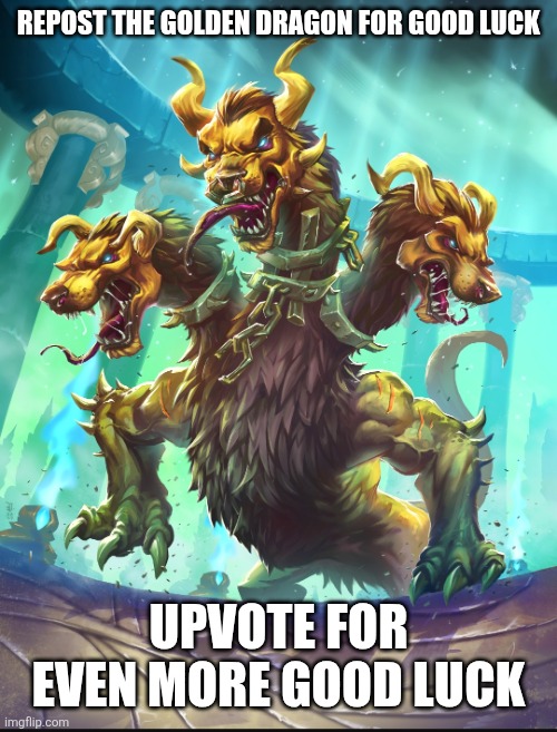Golden dragon of luck: | Repost the golden dragon for good luck; Upvote for even more good luck | image tagged in dragon,good luck | made w/ Imgflip meme maker