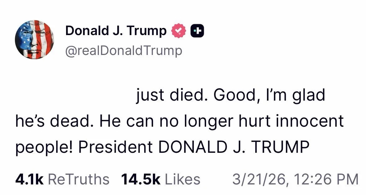 Good, I'm glad he's dead. Blank Meme Template