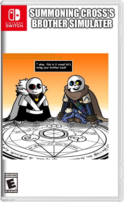 Nintendo Switch | Summoning cross's brother simulater | image tagged in nintendo switch | made w/ Imgflip meme maker