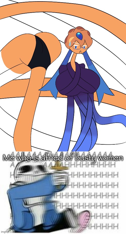 You have stretch fetish don't ya?-- toaa | Me who is afried of busty women | image tagged in sans with a cross | made w/ Imgflip meme maker