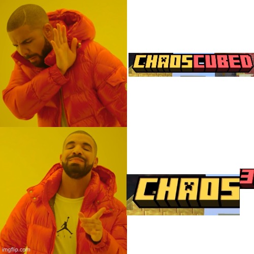 ^3 | image tagged in memes,drake hotline bling,cubed,gaming,funny,minecraft | made w/ Imgflip meme maker